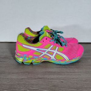 Asics Gel-Frantic 7 Neon Multicolor Running Athletic Shoes T3A6Q Women's Sz 7